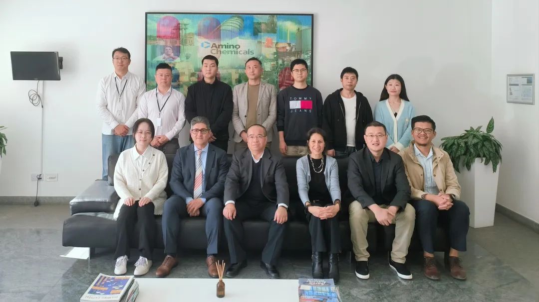 The Chinese Embassy in Malta and its delegation visited the Amino's factory for guidance