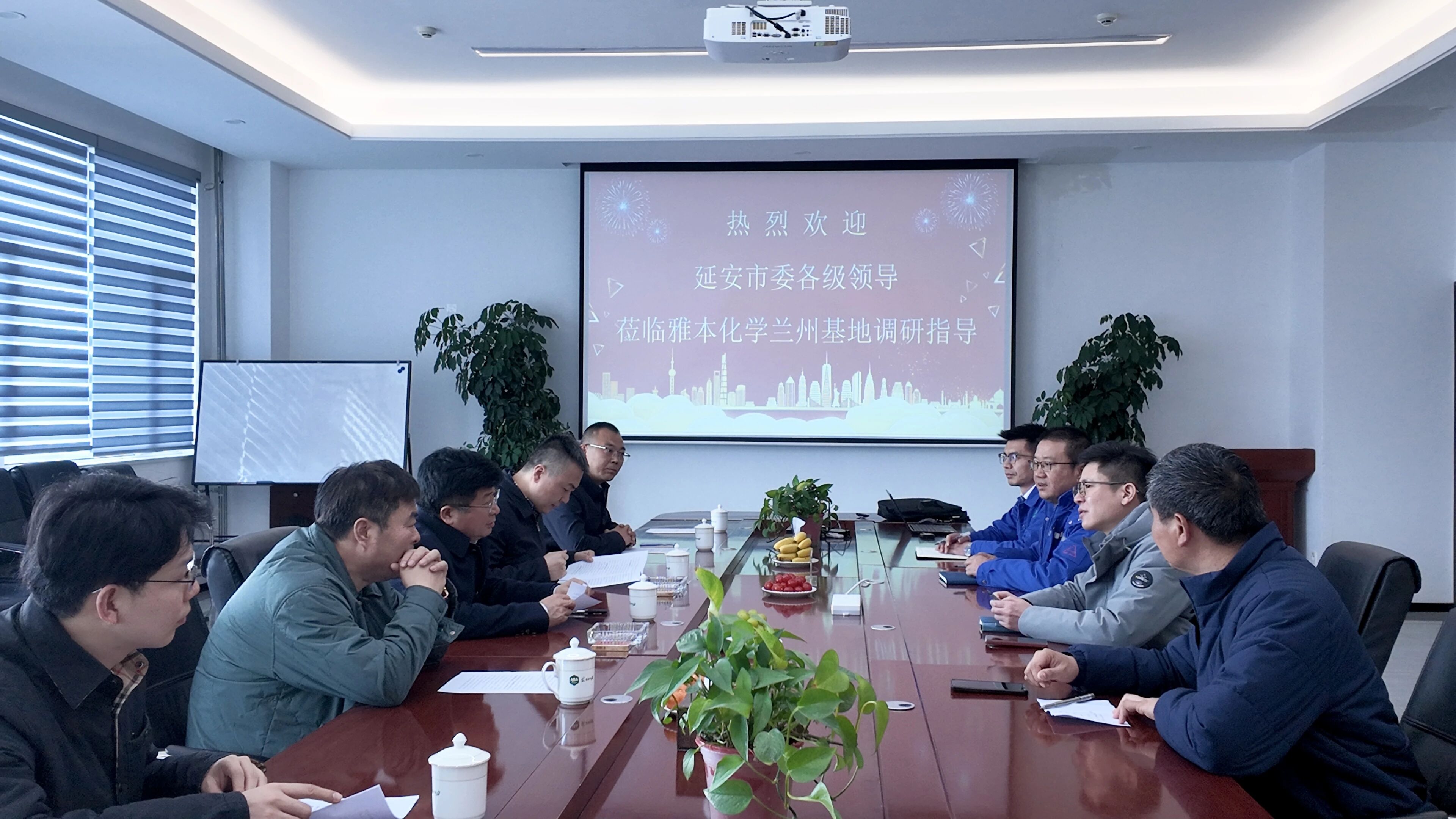 Yan'an Party Official Wang Mingzhi Visits ABAChem Lanzhou Site for Research
